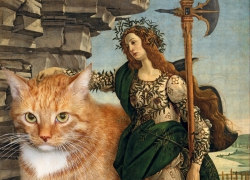 Botticelli, Pallas and the Cat