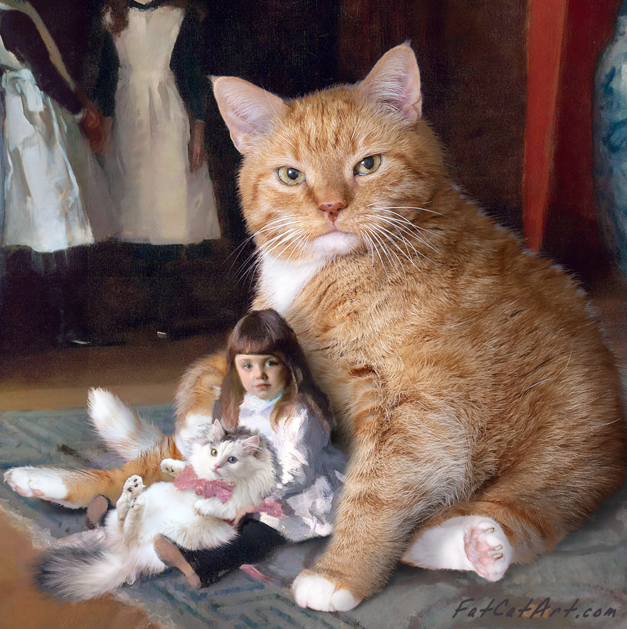 John Singer Sargent, The Daughters and The Cats of Edward Darley Boit, detail